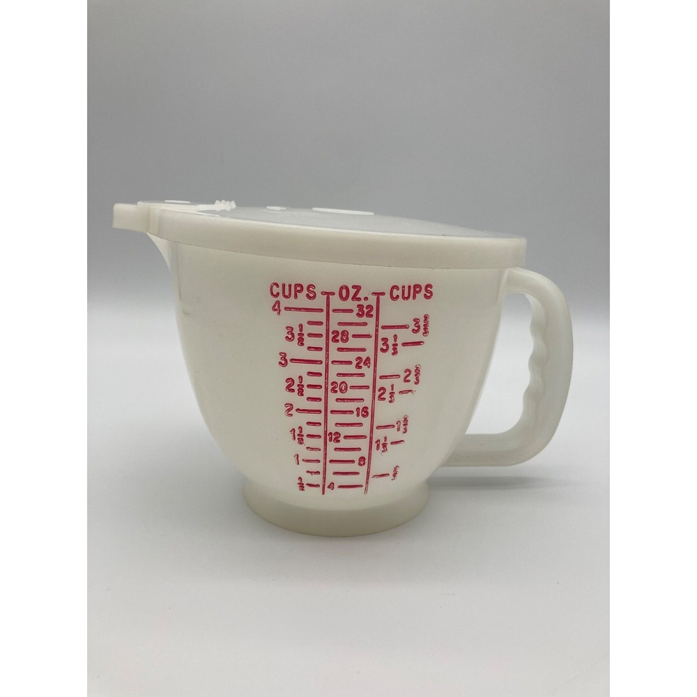 Vintage Tupperware Mix-N-Pour Measuring Pitcher 4 Cup 1L Lid 1288 Canada